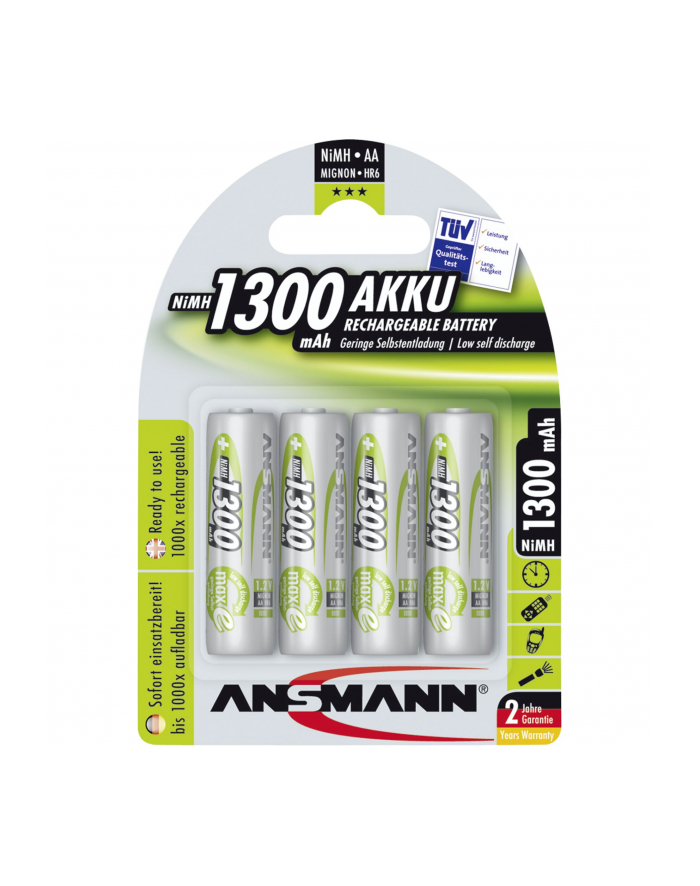 Ansmann Mignon NiMh Bateria 4xAA 1300mA główny