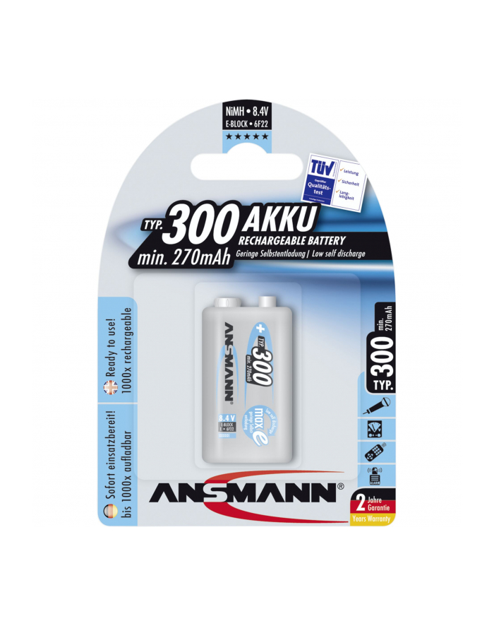 Ansmann maxE 1xE NM 9.0V/ 270mAh główny