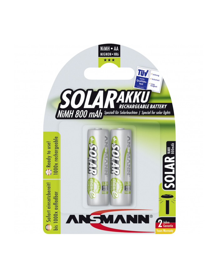 Ansmann Mignon Solar NiMh Bateria 2xAA 800mA główny