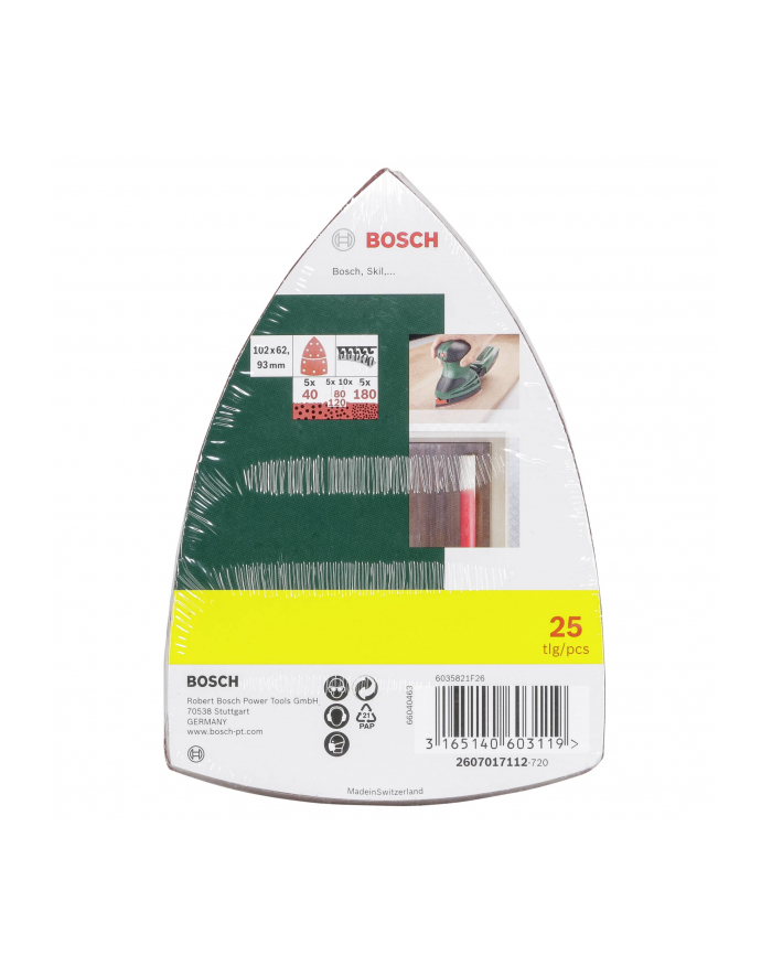 Bosch Papiery ścierne Multi 25 sztuk główny
