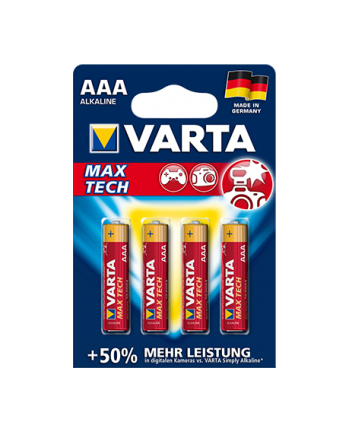 Varta Maxi Tech LR03-AAA, alkaliczna, 1.5V, sztuk 4 (4703-101-404)