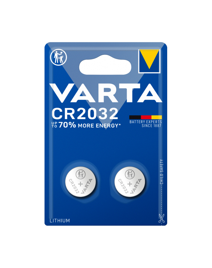 Varta CR2032, bateria pastylka, litowa, 3V (6032-101-401) główny