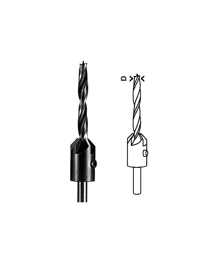 Bosch wood drill with countersink 4x15 - 2608596391 główny