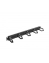 Organizer kabli 19'' 1U Panel szczotkowany Typ B czarny - nr 5