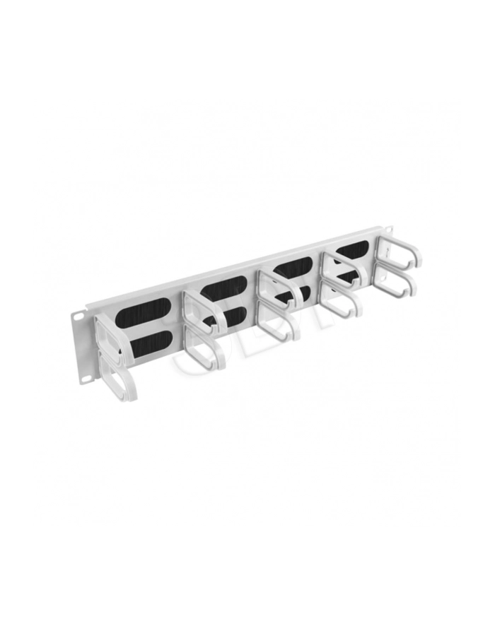 Organizer kabli 19'' 1U Panel szczotkowany Typ B szary główny