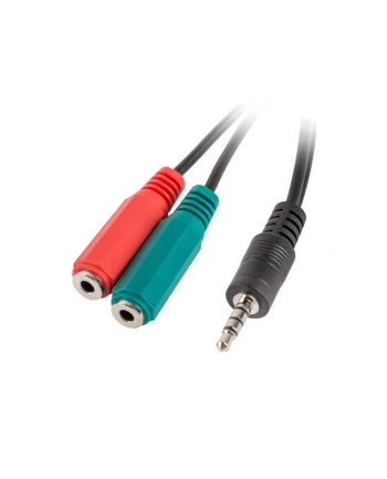 Adapter Jack Mini(M) -> Jack Mini(F)x2 20cm czarny