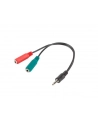 Adapter Jack Mini(M) -> Jack Mini(F)x2 20cm czarny - nr 3