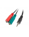 Adapter Jack Mini(M) -> Jack Mini(F)x2 20cm czarny - nr 6