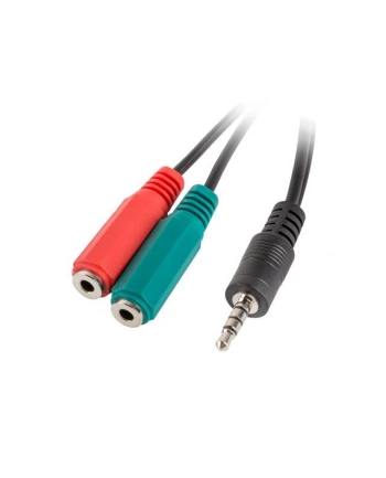 Adapter Jack Mini(M) -> Jack Mini(F)x2 20cm czarny