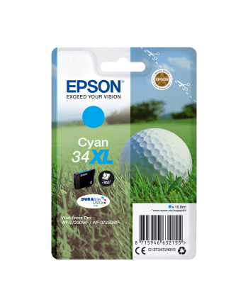 Epson Tusz T3472 CYAN  10.8ml do WF-3720 nr 1