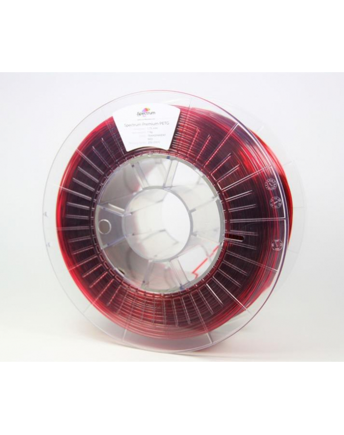 Filament SPECTRUM / PETG / TRANSPARENT RED / 1,75 mm / 1 kg główny