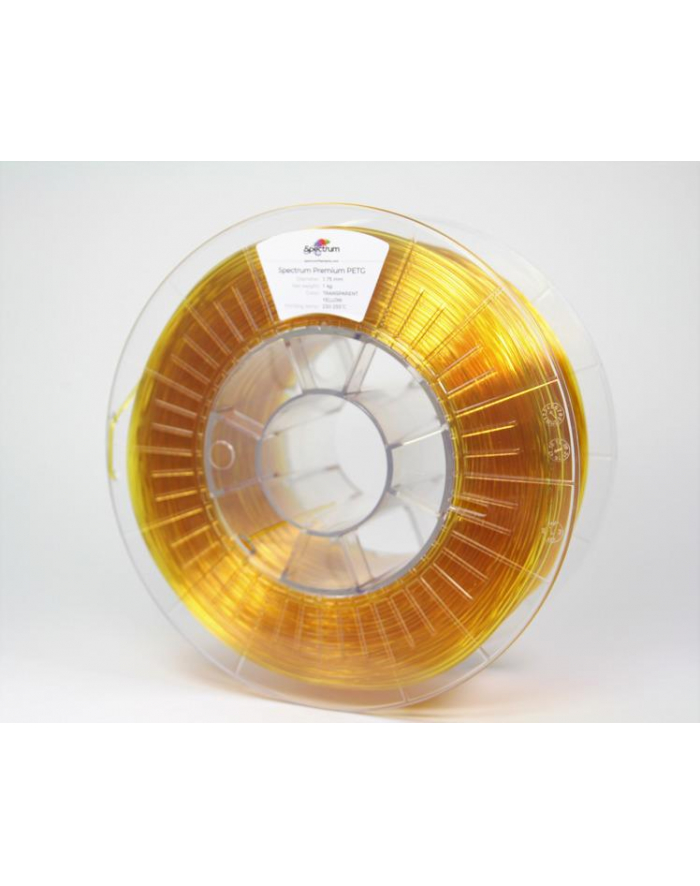 Filament SPECTRUM / PETG / TRANSPARENT YELLOW / 1,75 mm / 1 kg główny