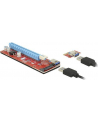 Delock Karta rozszerzeń RISER CARD PCI Express x1 > x16 z kablem USB 3.0 60cm - nr 21