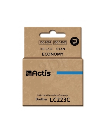 Tusz Actis KB-223C (do drukarki Brother  zamiennik LC223C standard 10ml cyan) nr 2
