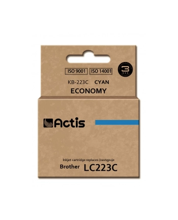 Tusz Actis KB-223C (do drukarki Brother  zamiennik LC223C standard 10ml cyan) nr 1