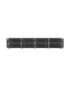 Organizer kabli 19'' 2U Panel szczotkowany Typ B czarny - nr 2