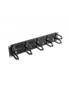 Organizer kabli 19'' 2U Panel szczotkowany Typ B czarny - nr 7