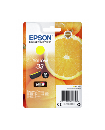 epson Tusz T3344 YELLOW 4.5ml do XP-5xx/6xx/8xx/9xx