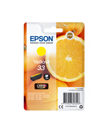 epson Tusz T3344 YELLOW 4.5ml do XP-5xx/6xx/8xx/9xx