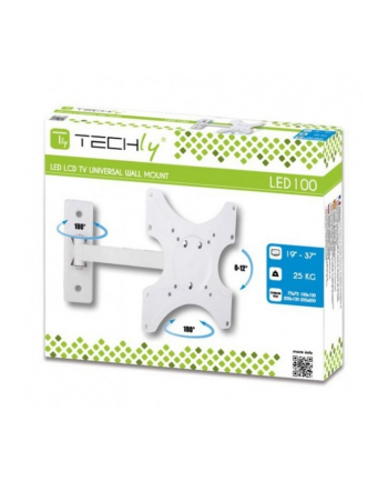 techly Uchwyt ścienny LCD/LED 19-37cali 25kg regulowany, biały