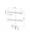 Uchwyt nabiurkowy na 4 monitory 13-27cali 4x10kg, czarny - nr 3