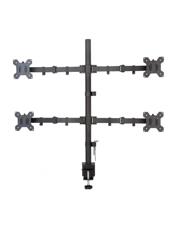 Uchwyt nabiurkowy na 4 monitory 13-27cali 4x10kg, czarny główny