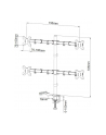 Uchwyt nabiurkowy na 4 monitory 13-27cali 4x10kg, czarny - nr 9