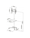 Stojak mobilny LCD/LED 23-55cali regulowany z półką, czarny - nr 3