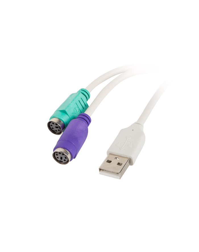 lanberg Adapter USB -> PS/2 x2 biały główny