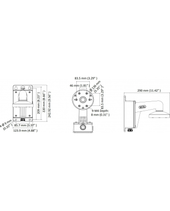 Wandhalterung Hikvision für Dome Kameras DS-1273ZJ-135B