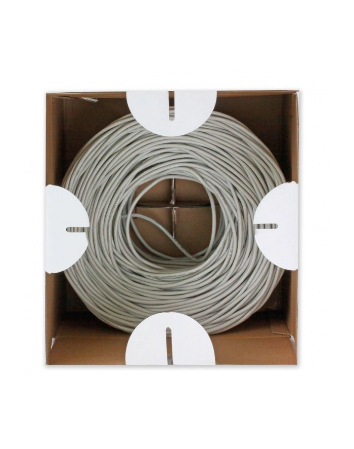 techly Kabel instalacyjny skrętka UTP Cat6 4x2 drut CCA 305m szary główny