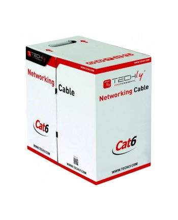 techly Kabel instalacyjny skrętka UTP Cat6 4x2 drut CCA 305m niebieski nr 1