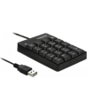 delock Klawiatura numeryczna USB 19 klawiszy czarna - nr 22