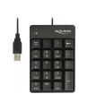 delock Klawiatura numeryczna USB 19 klawiszy czarna - nr 23