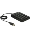 delock Klawiatura numeryczna USB 19 klawiszy czarna - nr 24