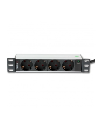 techly Listwa zasilająca Rack 10 1U 250V/16A 4xSchuko, 1,8m nr 1