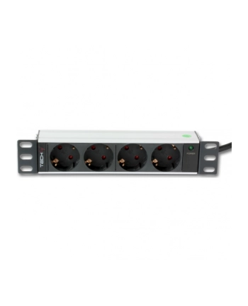 techly Listwa zasilająca Rack 10 1U 250V/16A 4xSchuko, 1,8m nr 2