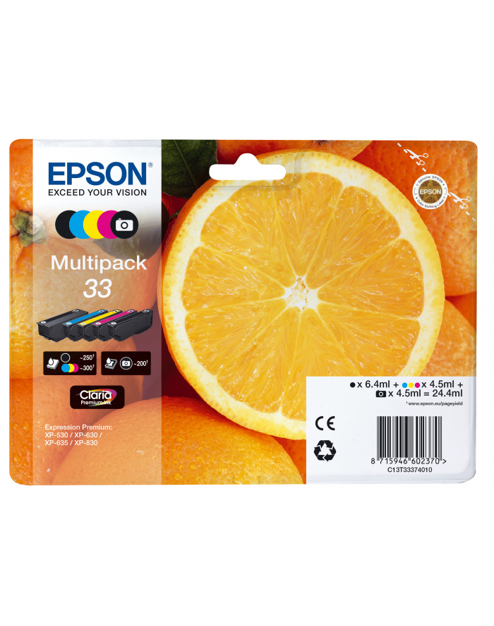 Claria Premium Multipack Epson 4-colour 33 główny