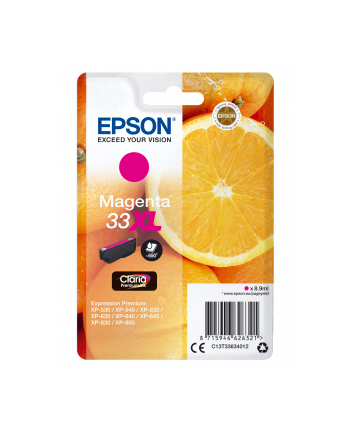 Tusz Epson T3362 Magenta 33XL | 8,9 ml | XP-530/540/630/635/640/645/830/900