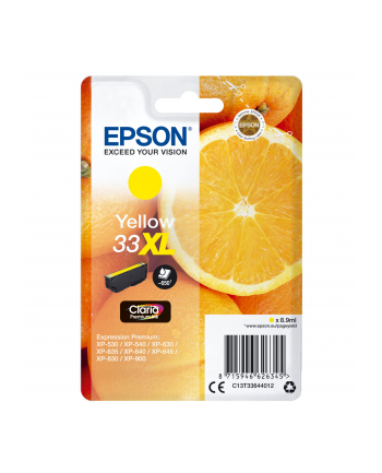 Tusz Epson T3362 Yellow 33XL | 8,9 ml | XP-530/540/630/635/640/645/830/900