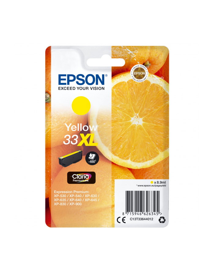 Tusz Epson T3362 Yellow 33XL | 8,9 ml | XP-530/540/630/635/640/645/830/900 główny