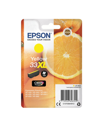 Tusz Epson T3362 Yellow 33XL | 8,9 ml | XP-530/540/630/635/640/645/830/900