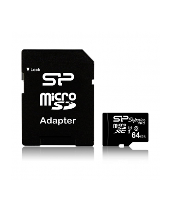 Silicon Power Karta Pamięci Micro SDXC 64GB Class 3 Elite UHS-1 U3 +Adapter