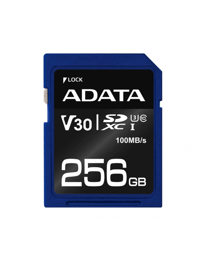 ADATA karta pamięci Premier Pro SDXC UHS-I U3 Class 10 256GB (R95/W60) retail główny