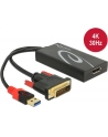 Delock Adapter DVI męski > Displayport 1.2 żeński czarny - nr 28