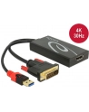 Delock Adapter DVI męski > Displayport 1.2 żeński czarny - nr 29