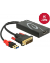 Delock Adapter DVI męski > Displayport 1.2 żeński czarny - nr 12