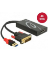 Delock Adapter DVI męski > Displayport 1.2 żeński czarny - nr 17