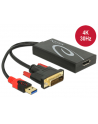 Delock Adapter DVI męski > Displayport 1.2 żeński czarny - nr 3