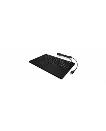 RaidSonic IcyBox KeySonic mini klawiatura wodoodporna, touchpad, przemysłowa IP68, Czarna